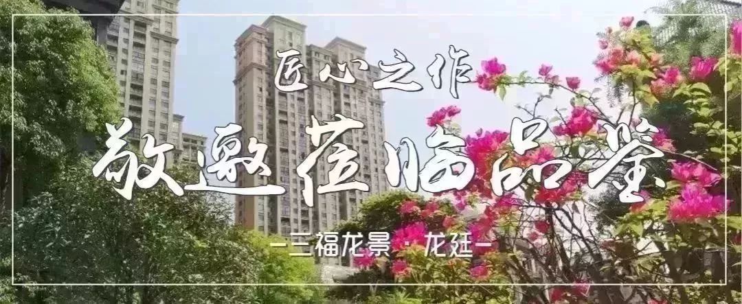 以家之名,定义美好 在三福龙景 项目荣誉 *三福龙景·龙廷北依龙山,南