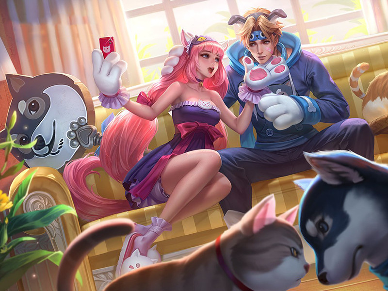 王者荣耀 大乔孙策猫狗日记星元皮肤曝光 玩家 偷了貂蝉衣服
