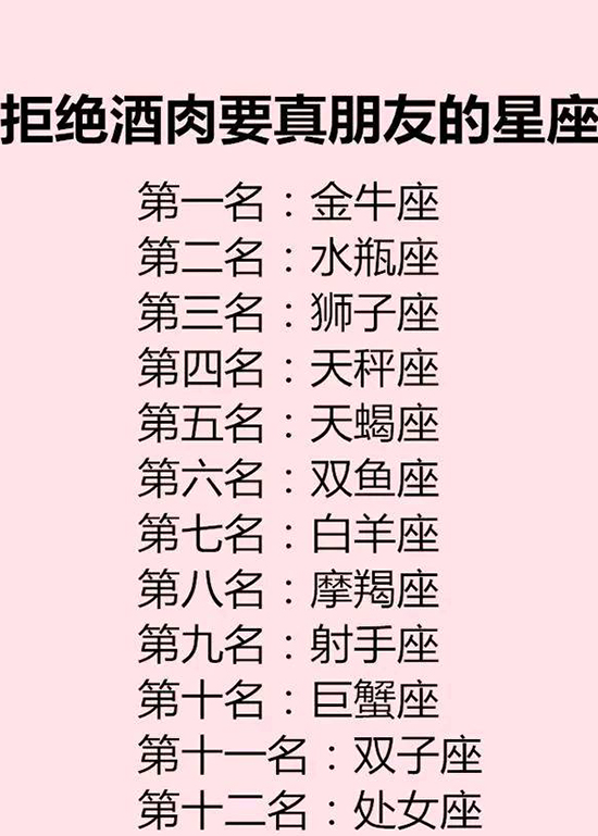 心灵手巧会分忧的星座,拒绝酒肉要真朋友的星座