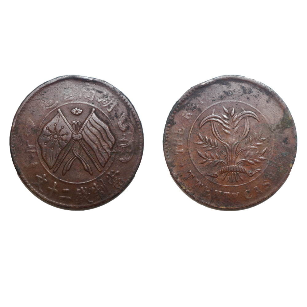 湖南省造双旗币二十文