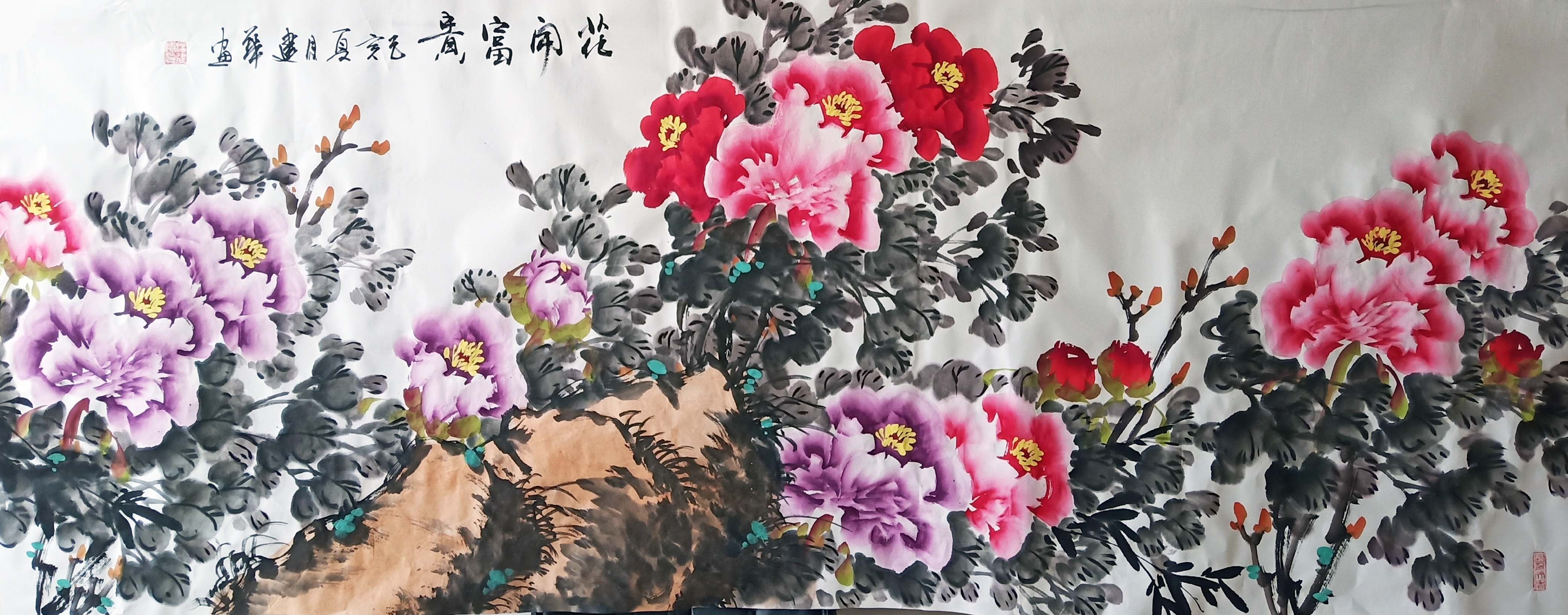 牡丹画家—潘建华国画牡丹作品鉴赏