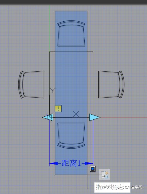 cad餐桌动态块制作教程