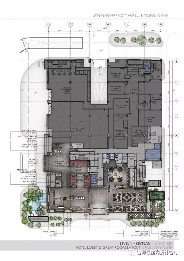 【hba力作】南京景枫万豪酒店丨设计方案ppt cad施工图 效果图 艺术品