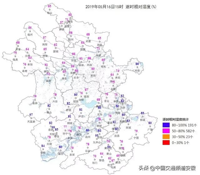 19日前安徽南部多雷阵雨天气 明晨淮北部分地区有雾