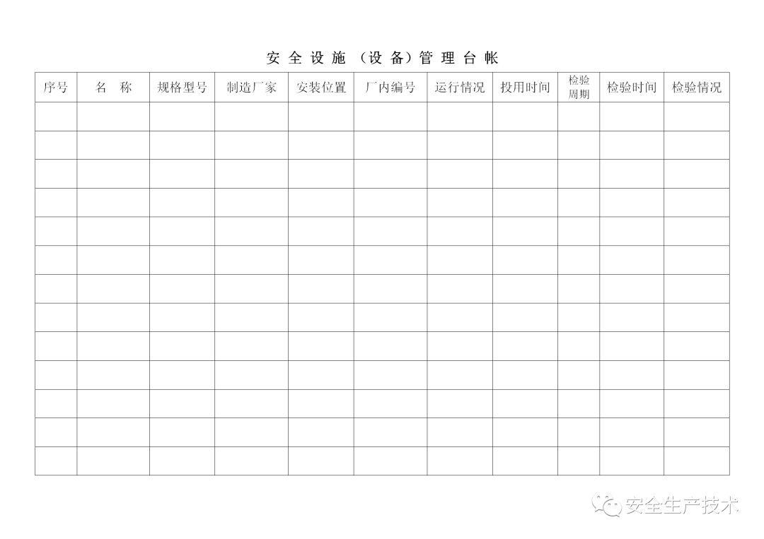 4,企业安全设施设备台账3,安全文明施工措施台账2,企业安全防护用品