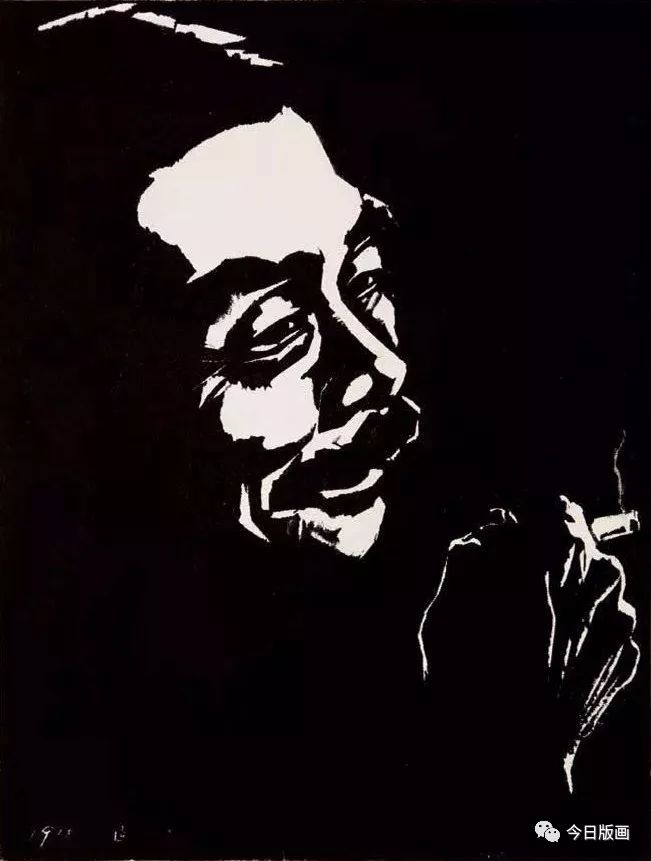 赵延年 《鲁迅先生》黑白木刻 27×20.2cm 1978年