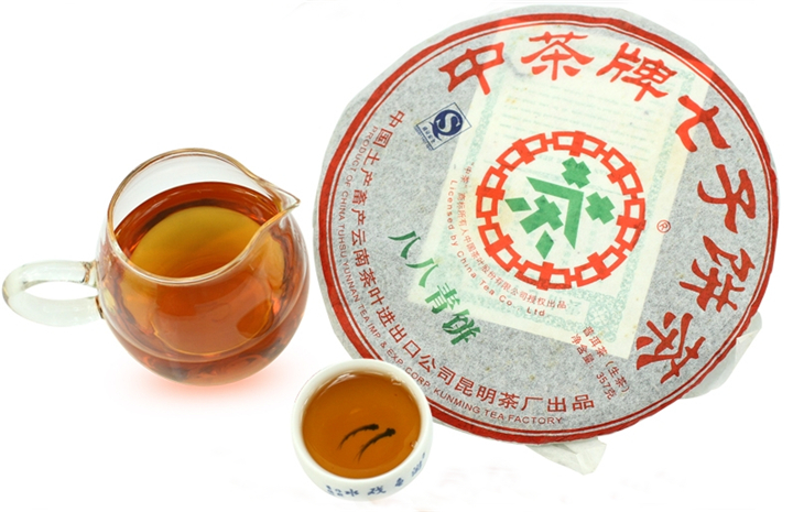 干仓普洱的传世之作：中茶普洱茶2007年八八青饼