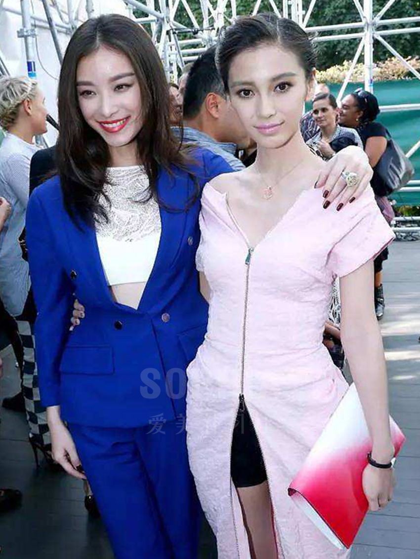 倪妮和angelababy,也是典型的冷皮与暖皮的例子.