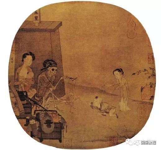 《骷髅幻戏图》 南宋 李嵩 26.3cm×27cm