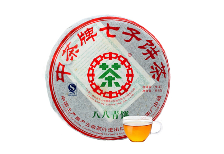 干仓普洱的传世之作：中茶普洱茶2007年八八青饼