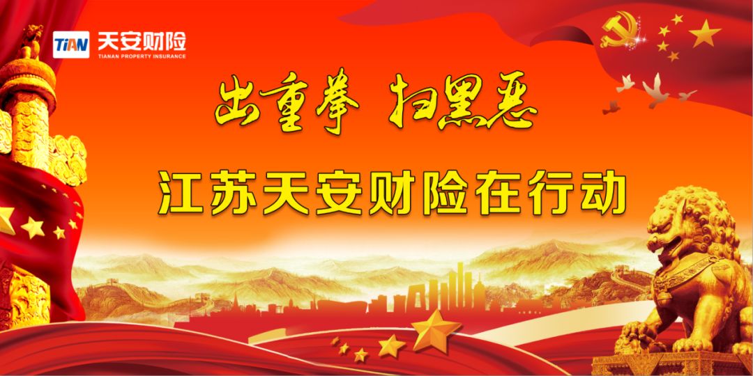 江苏天安财险实施“五个一”有力举措 深入开展扫黑除恶专项斗争 乐博士娱乐网
