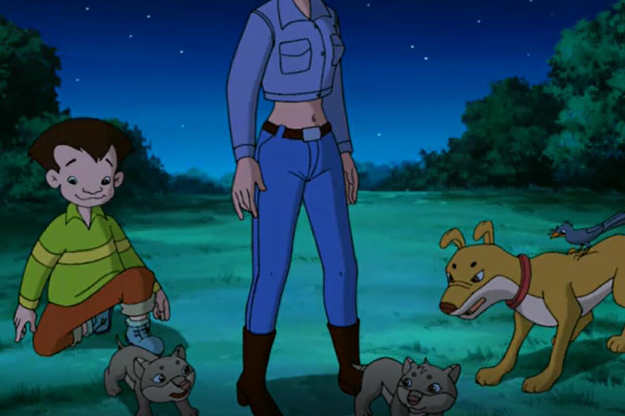 国产动画片小虎还乡历险记，遇到狼群，大龙怎么办