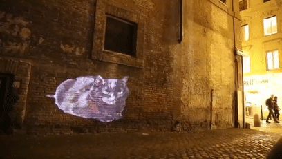 最近羅馬街頭驚現巨型光雕藝術貓咪，才發現貓咪還可以這麼玩！ 未分類 第11張