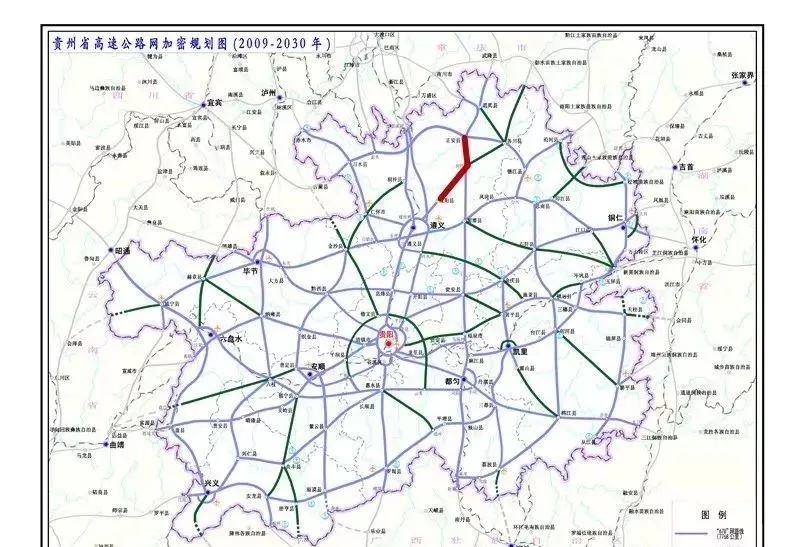 图中红线部分为绥正高速公路大致走向