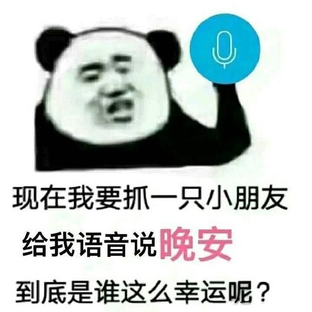 说晚安表情包|给我说晚安我要听语音