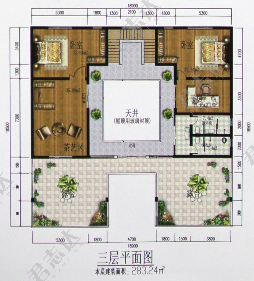 君志达带您赏析复古新中式别墅户型系列一