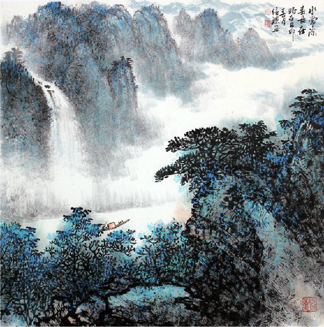 王信聪画家《蜀山春晓 真气淋漓》