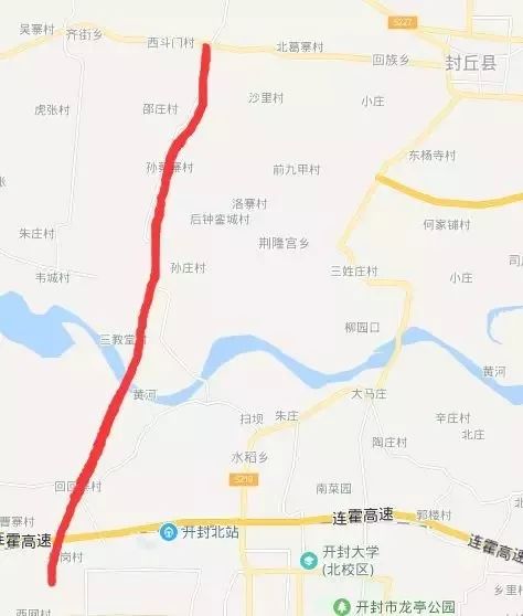 路线走向及建设规模连接线工程初步设计国道230封丘至开封黄河大桥及