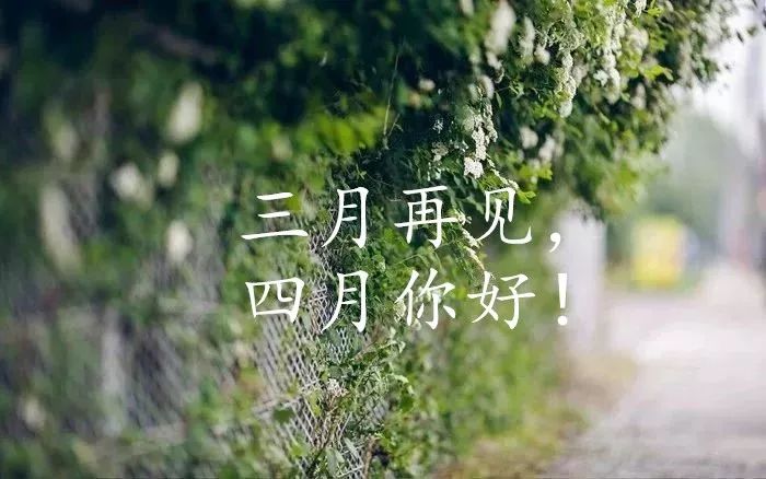 3月再见,4月你好!