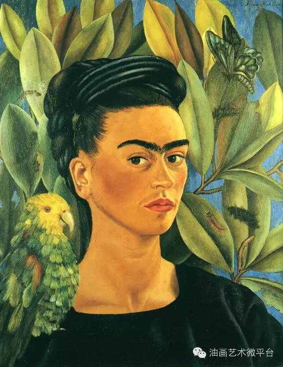 墨西哥女画家弗里达·卡罗frida kahlo作品_自画像