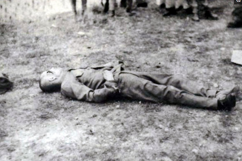 1/ 12 1946年12月31日,南京雨花台刑场,日军战犯鹤丸光吉被枪决的