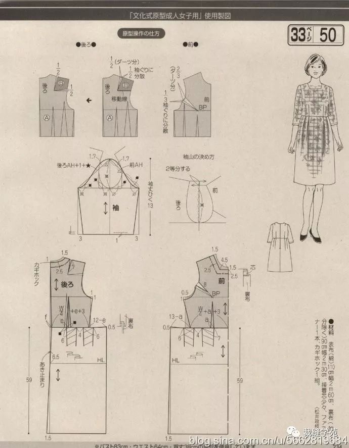 女士连衣裙裁剪图,各式各样