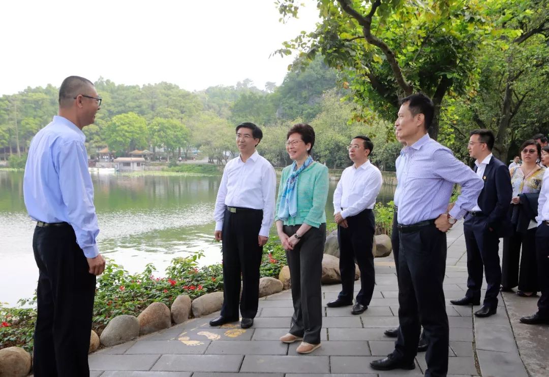 香港特区行政长官林郑月娥考察肇庆携手做好粤港澳大湾区建设大文章