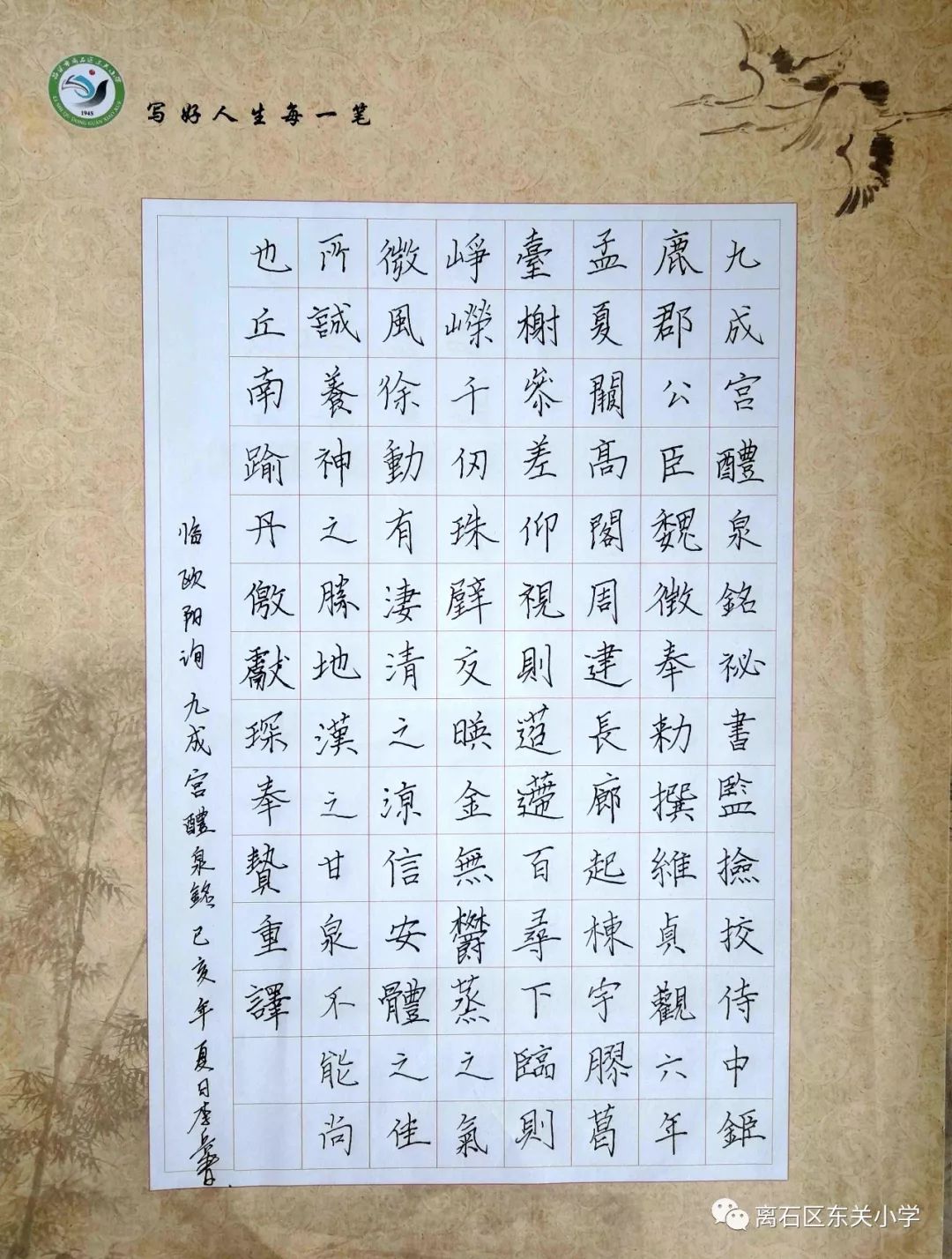 书写芬芳 ----东关小学举行教师硬笔书法现场比赛