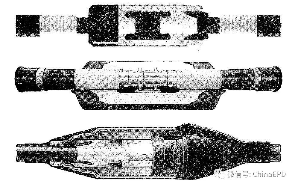 交联聚乙烯绝缘电缆整体预制中间接头预制件内部结构图