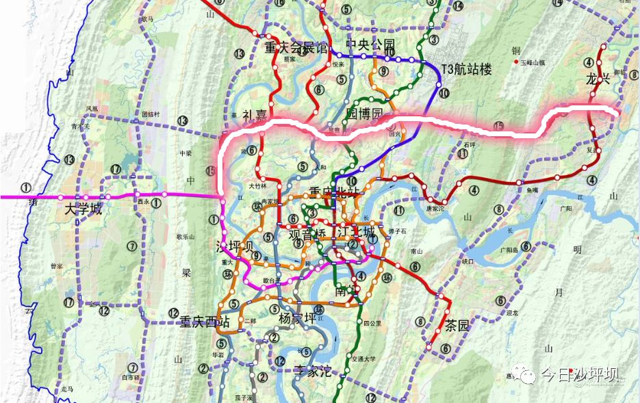重庆轨道交通远景规划图