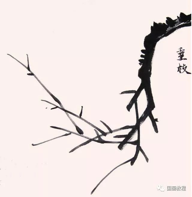 【国画教程】花枝的三种画法