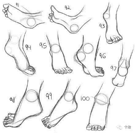 脚控福利!脚的不同动态画法参考,新的一周学起