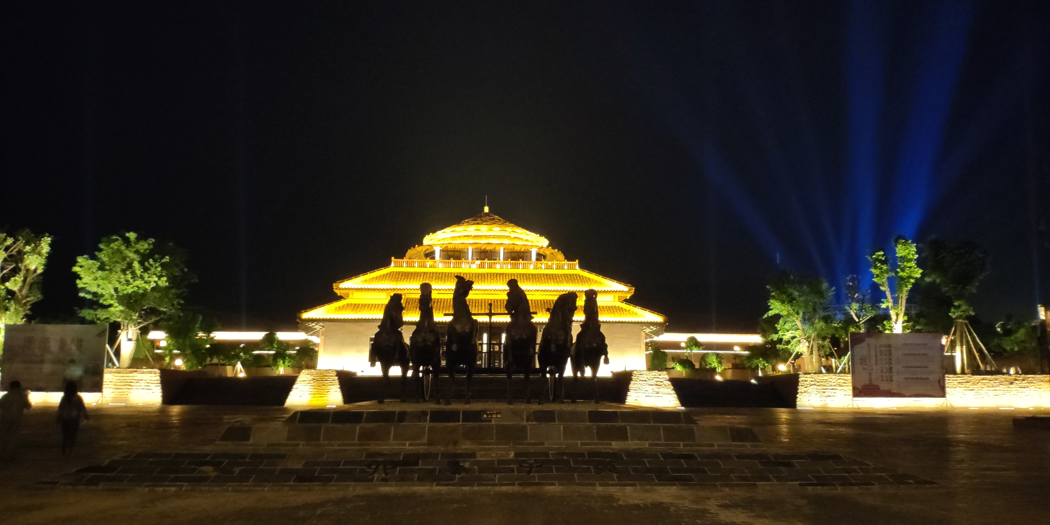 陕西宝鸡岐山周原景区夜景第二波,专门再来拍一次