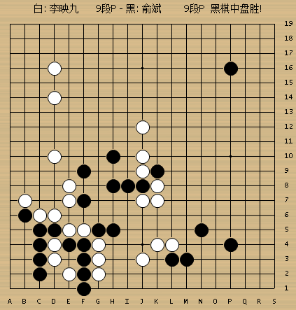 王晨星执黑vs仲邑堇(全谱) 王晨星执黑中盘胜仲邑堇 俞斌执黑vs李映九