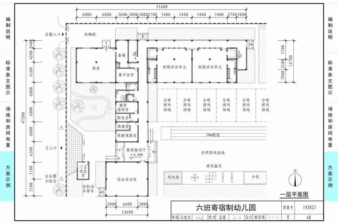 从场地到房间布置,方方面面,把《幼儿园建设标准》的主要条文通过图示