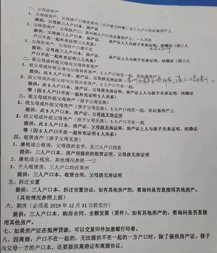 学②如果父母名下无房产，寄居祖父母或外祖父母，则需要开据无房产证明