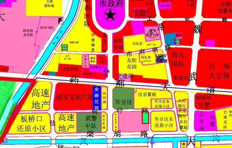 亳州市区新添加一个叫金碧花园的小区还有一座公交首末站