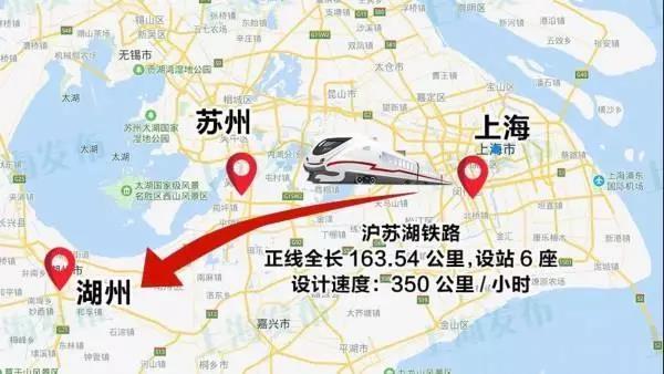 苏沪湖高铁线路大致示意图