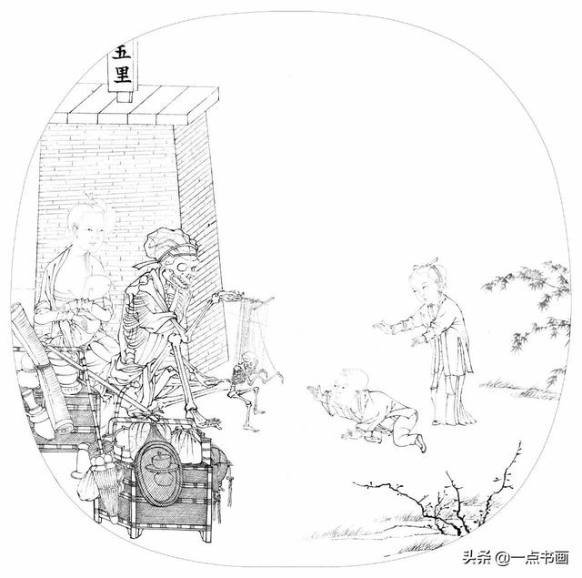 李晓明临宋《骷髅幻戏图》绘制步骤详解