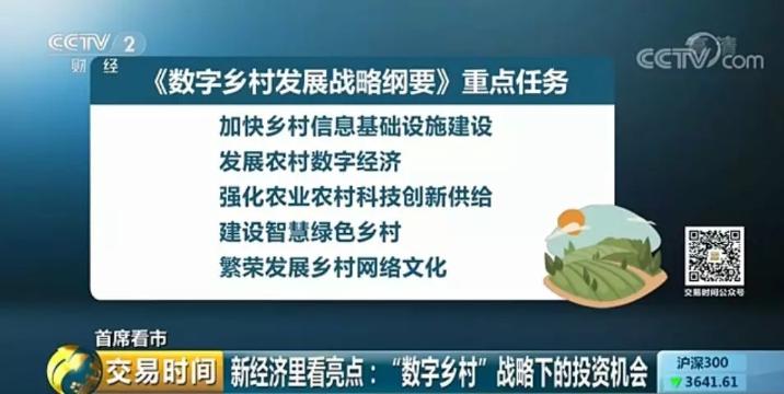 《数字乡村发展战略纲要》亮点何在?相关投资机会如何把握?