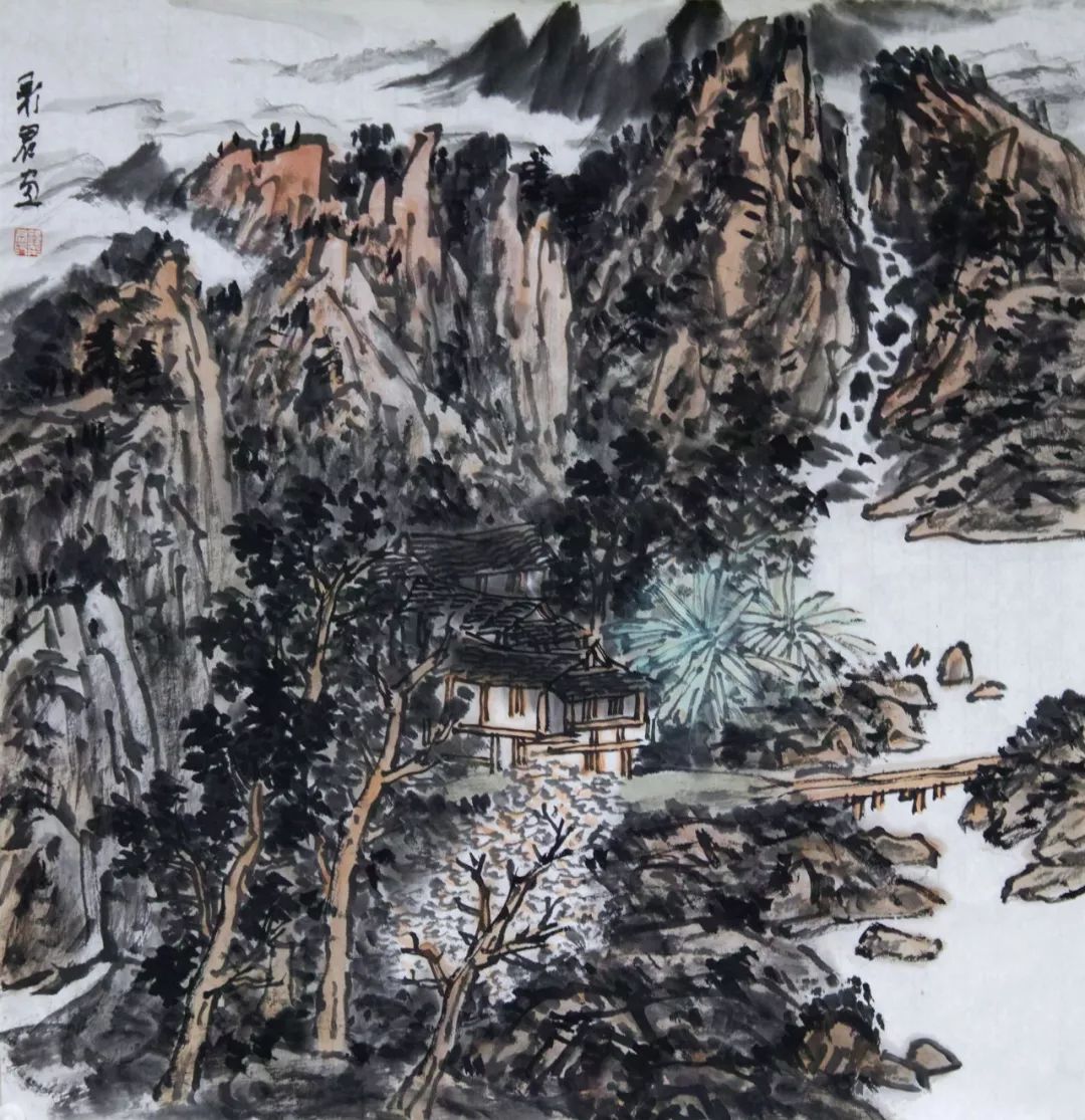 宜兴展讯丨山水得淡彩清风拂君心我国当代著名画家钟彩君先生艺术交流