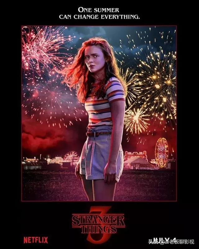 Netflix官方发布了《怪奇物语》第三季的全员角色海报与首支片段