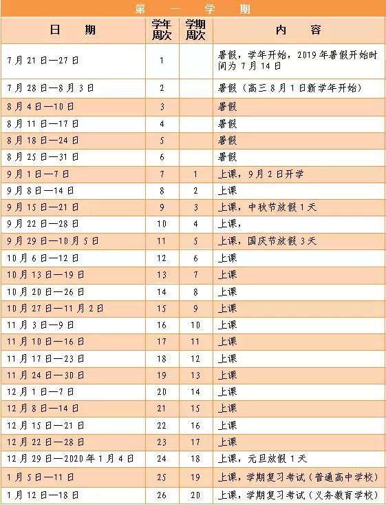 最新!深圳市中小学校校历公布,寒暑假时间定了