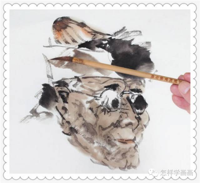 写意人物画画法:祈福教程的步骤步骤日语学习老人图片