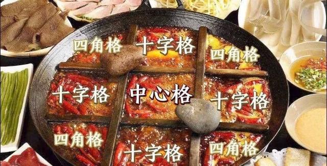 火锅里的九宫格是区分辣度的吗