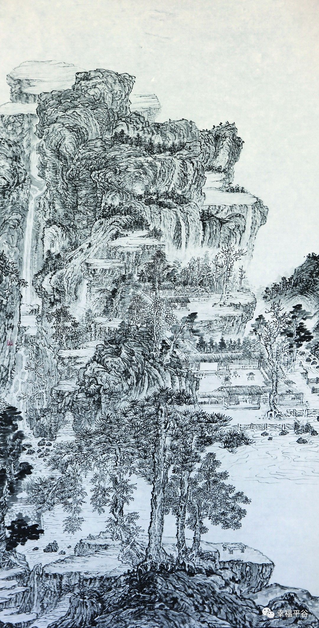 松崖幽壑图-杜文君