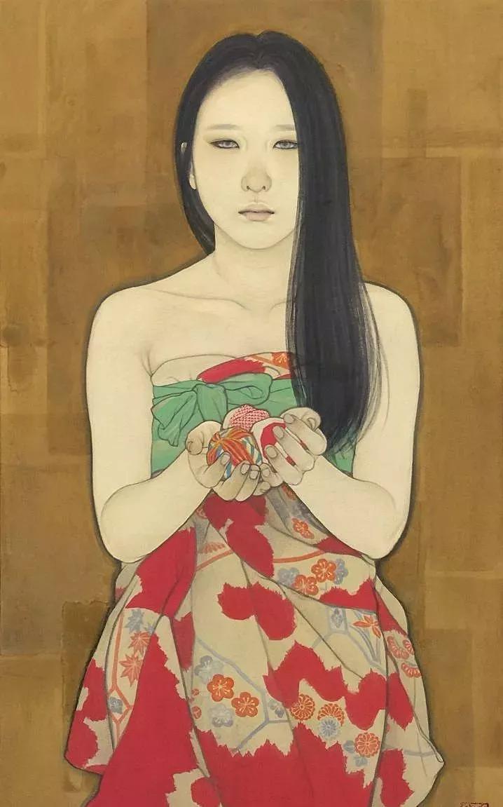 这个日本女画家,画出来的画,居然像国画,苍井空也来做