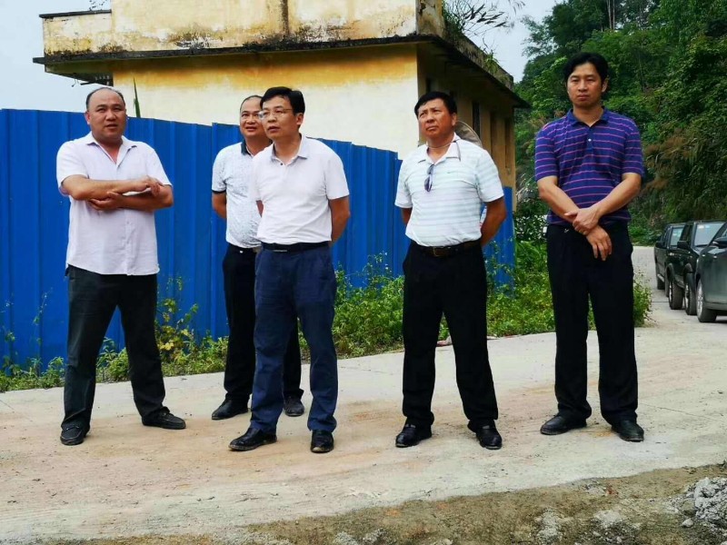 覃仕平县长冒雨现场督查龙圩区饮用水源二级保护区藤县区域环境问题