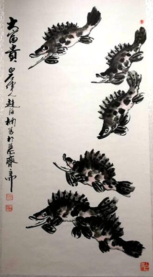 "白石传人"湖南籍著名画家赵海楠书画作品展在著名侨乡浙江温州文成