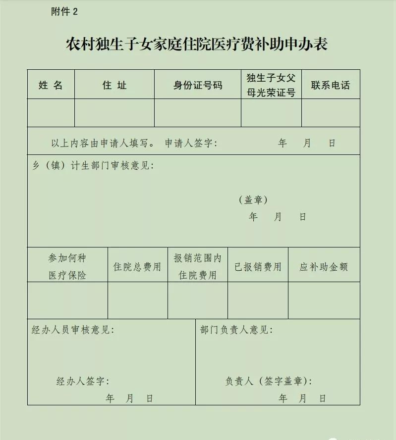 独生子女相关文件